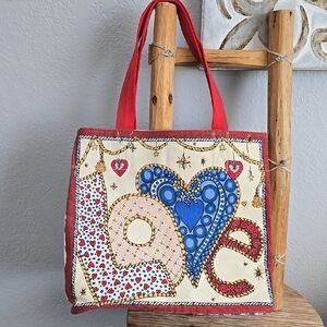 Brighton Celebrate Holiday Love Tote Bag